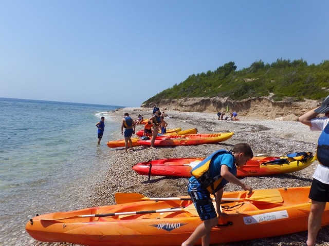 Saliendo en kayak desde la Costa Dorada